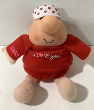 Ziggy by Tom Wilson Vintage 6” Plush I LOVE YOU Heart Valentines Hat Toy 1980’s picture