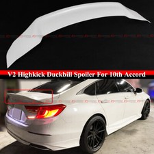 FOR 18-2022 ACCORD PLATINUM WHITE PEARL JDM V2 HIGH KICK DUCKBILL TRUNK SPOILER picture