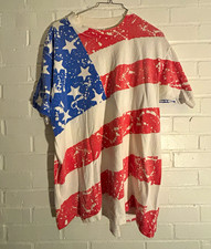 90’s Vintage Fruit of the Loom USA Flag Graphic T-shirt  Men's XL picture