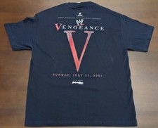 WWE Vengeance 2002 Crew T Shirt XL Rock Undertaker Hulk Hogan AAA Tag Staff Y2K picture