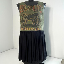 Furst of a Kind AC/DC Repurposed Sleeveless Tank Top Tunic Dress One Size Rock picture