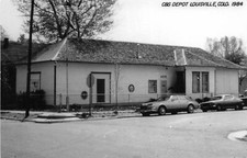 H31/ Louisville Colorado RPPC Postcard 1984 C&S Railroad Depot Station picture