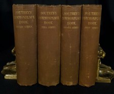 1850 - 4 Vols Southey's Common-Place Book Robert Southey Travels SET Orig. Cloth picture