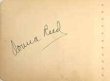 DONNA REED  & ALAN YOUNG Dual Signed Autographs ALBUM PAGE It's a Wonderful Life picture