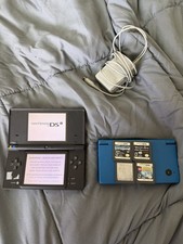 Nintendo DSi Lot 2 Consoles 4 Games Charger Bundle – 1 Broken Screen – Parts/Rep picture