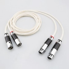 Pair 5N Pure Silver 16 Cores Wire HiFi Audio Interconnect Balanced XLR Cable picture