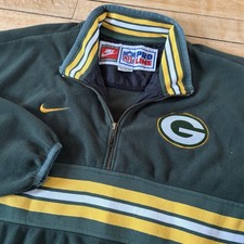 VTG Nike Pro Line Green Bay Packers 1/4 Zip Fleece Jacket Size XL Therma-Fit picture