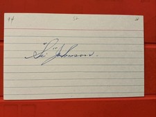 Si Johnson🔥🔥🔥🔥MLB Debut: 1928 Cincinnati Reds 🔥🔥🔥🔥🔥Autograph🧢 picture