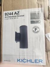 KICHLER  12 in. 2-Light Architectural Bronze Outdoor Hardwired Wall NIB 9244 AZ picture