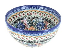 Blue Rose Polish Pottery Ashley Cereal/Soup Bowl picture