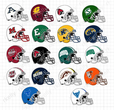 NCAA FOOTBALL HELMET SET MAGNETS - Mid American Conference (MAC) - 18 magnets picture
