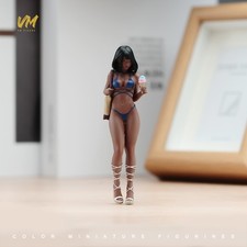 1/18 Resin Ice Cream Bikini Girl Figure Painted Miniature Model for Car Diorama picture