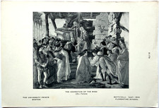 c1920-30s The Adoration Of The Magi Half Tone Print Botticelli Uffizi Florence picture