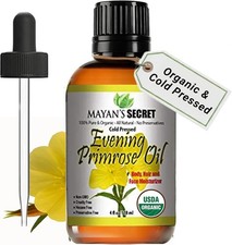 Evening Primrose Oil 4 oz. Cold Pressed 100% USDA CERTIFIED ORGANIC Unrefined picture