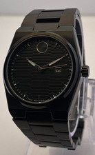 Refurbished Men's Movado Bold Quartz Black Dial Stainless Steel Date Wristwatch picture