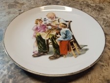 RARE Norman Rockwell The Toy Maker 1984 plate With Certified Authentic Signature picture