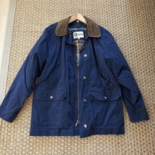 Vintage Colebrook & Co. Chore Barn Jacket Navy Blue Corduroy Collar Men’s Size S picture