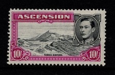 ASCENSION 1938-53 10s PERF 13, SG 47b, HEAD VIGNETTE SHIFT, VF MINT, CAT. £55+ picture