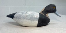 antique hand carved wood Folk Art bluebill Drake duck decoy bird sculpture picture