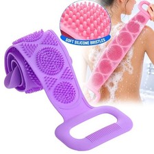 Silicone Body Back Scrubber Double Side Bathing Brush For Skin Deep Cleaning. picture