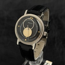 Vintage Raketa Copernicus Watch USSR Soviet Mechanical Serviced 35mm Black Dial picture