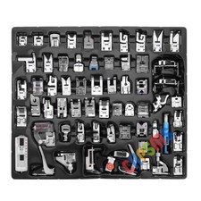 62PCS Presser Foot Set for Singer • Brother • Janome • Kenmore Low Shank Sewing picture