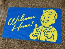 Bethesda Fallout 3 4 New Vegas WELCOME HOME Rubber Floormat Doormat Mat RARE picture