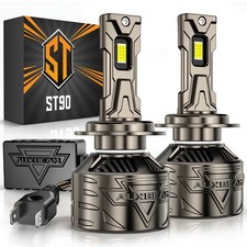 AUXBEAM ST90 Canbus H7 LED Headlight Kit Bulbs High/Low Beam 35000LM 6500K White picture