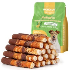 MON2SUN Dog Treats, Triple Flavor 6 Inch Chicken Liver Duck and Chicken Wrapp... picture