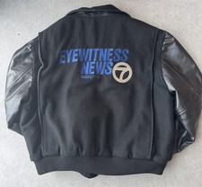 Vintage ABC Channel 7 Eyewitness News Crew Staff Varsity Jacket Size XL Rare picture