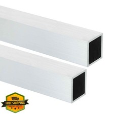 MECCANIXITY 2pc Aluminum Square Tubing 15x15x2x355.6mm Metal Profile picture