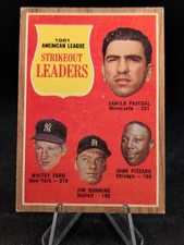 1962 Topps Set-Break # 59 Al Strikeout Leaders VG-EX 🔥 picture