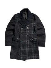 Desigual Men’s Coat Double Breasted Jacket Plaid Collared Neck Classic Size M picture