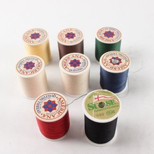 Lot of 8 Vintage Americana & Suisse Quilting Thread Spools 150/300 Yds picture