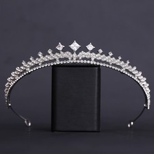 2.5cm Tall Simply Classical Crystal Wedding Queen Princess Tiara Crown For Women picture