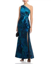 Adrianna Papell One Shoulder Jacquard Gown MSRP $269 picture