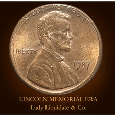1987 P Lincoln Memorial Cent – STRIKE ERROR