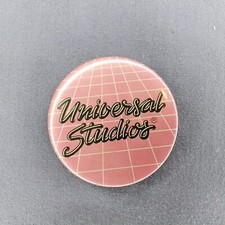 1984 Universal Studios Retro Pink Button Pinback 2 1/4