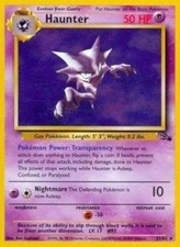 Pokémon TCG - Haunter - 21/62 - Rare - Fossil Unlimited [Moderately Played] picture