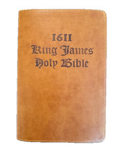 Original 1611 King James Bible KJV AV1611 Facsimile Tan w/ Apocrypha Softcover picture