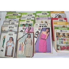 Lot of 40 Vintage Sewing Patterns 1970s 1980s Simplicity Butterick Prairie Dress picture