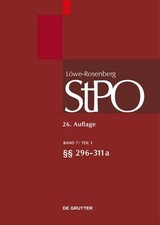 Löwe/Rosenberg. Die Strafprozeßordnung und das Gerichtsverfassungsges (Hardback) picture