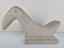 SCULPTURE - Vintage Original Karl Schiefer Limestone Bird Fine Art Carving  picture