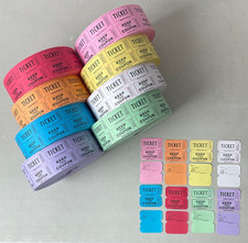 Raffle Tickets Double Stub Roll of 2000 Split the Pot 50/50 Carnival Events picture