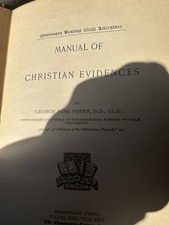Vintage Rare First Edition Book Manual Of Christian Evidence George Fisher 1888 picture