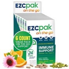 EZC Pak On The Go Immune Booster with Echinacea Zinc, Pack of 6 picture