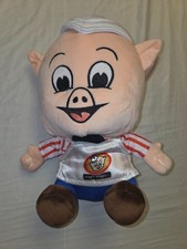 Piggly Wiggly Plush Classic Mr Pig In Apron Stuffed Toy Grocery Store hat picture