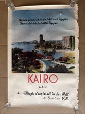 RARE VTG 1963 German Lang Travel Poster Kairo/Cairo, Egypt V.A.R/U.A.R. Original picture