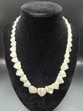 Beautiful Vintage Mother of Pearl Graduated Hearts Necklace picture