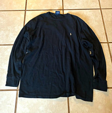 Vintage 90s Black Polo Ralph Lauren Long Sleeve, blue tag, amazing condition, picture